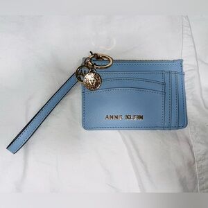 Anne Klein Light Blue Card Holder Keychain